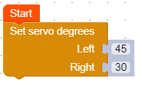 Set Both Servos block