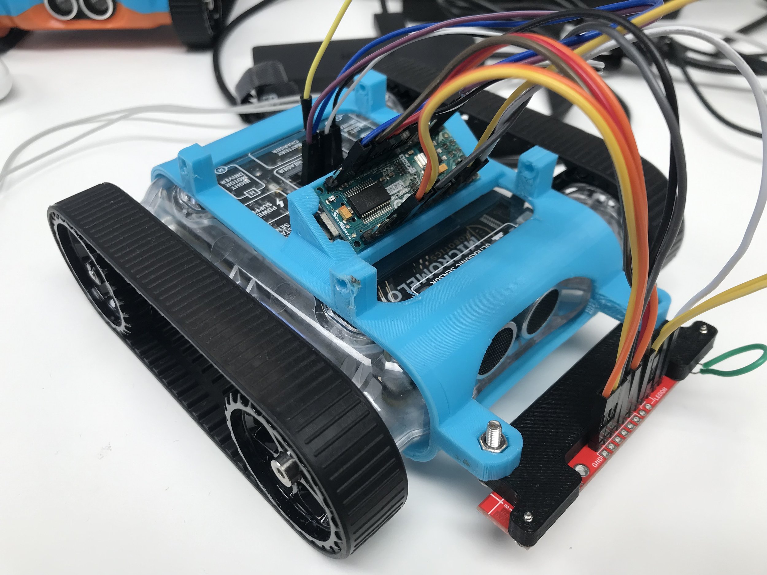 Arduino Nano + QTR-8RC sensor array mounted on the Rover
