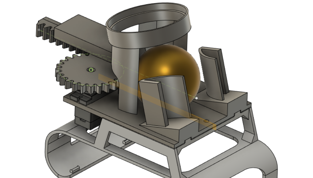 Rack and pinion ejection with PETG wings