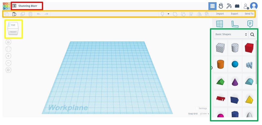 The Tinkercad Workspace - step 1