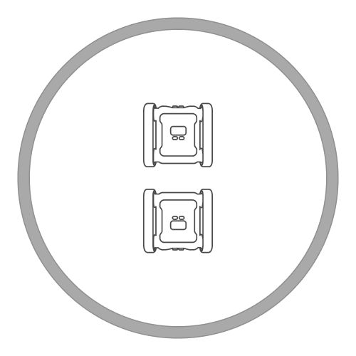 Example of a basic sumo ring with two Rovers in starting position