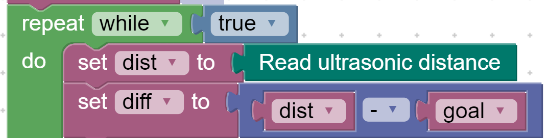 Reading the sensor and computing the error