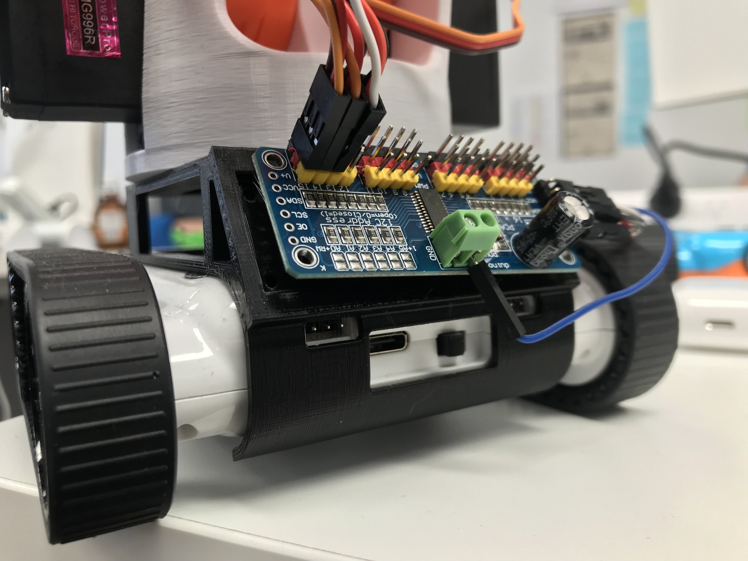 Rover with a PCA9685 16-channel servo driver